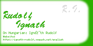 rudolf ignath business card